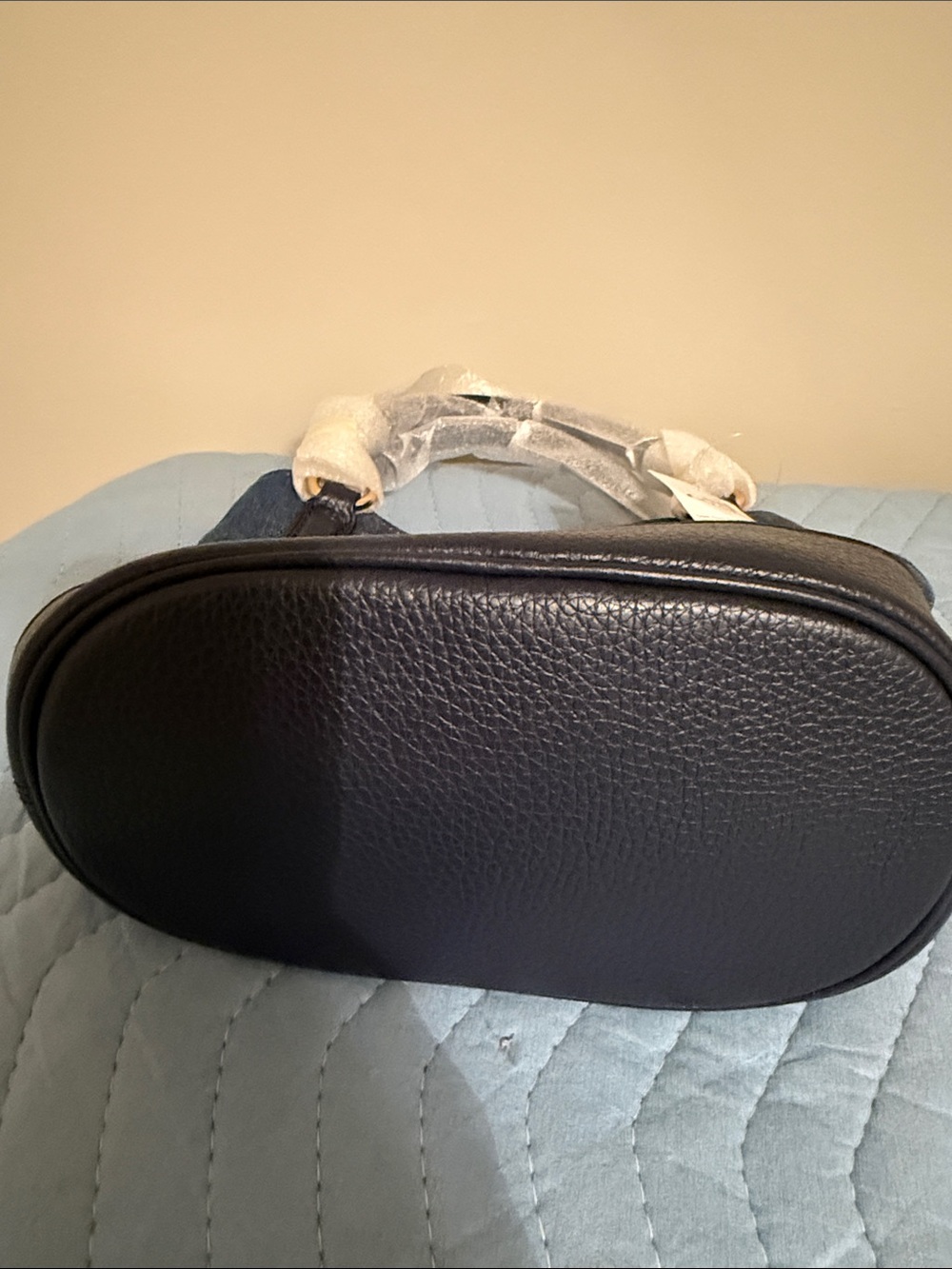 Coach Denim and Black Leather Small Satchel - Gold Hardware - Picture 6 of 10